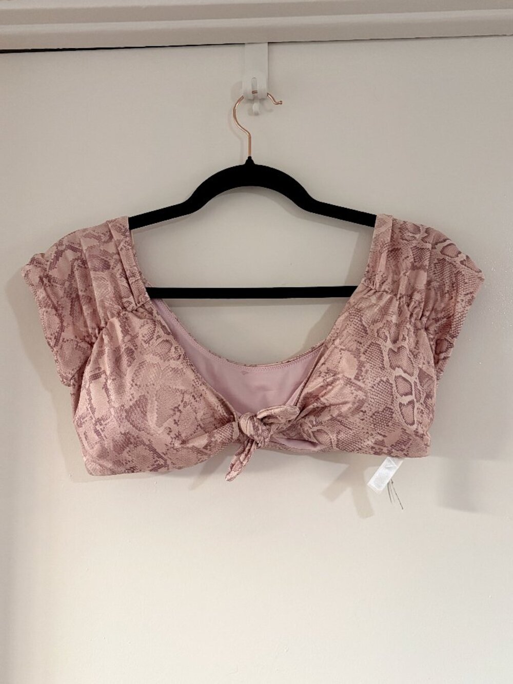 Victoria’s Secret – Pink Snake Twist Off-Shoulder Swim Top